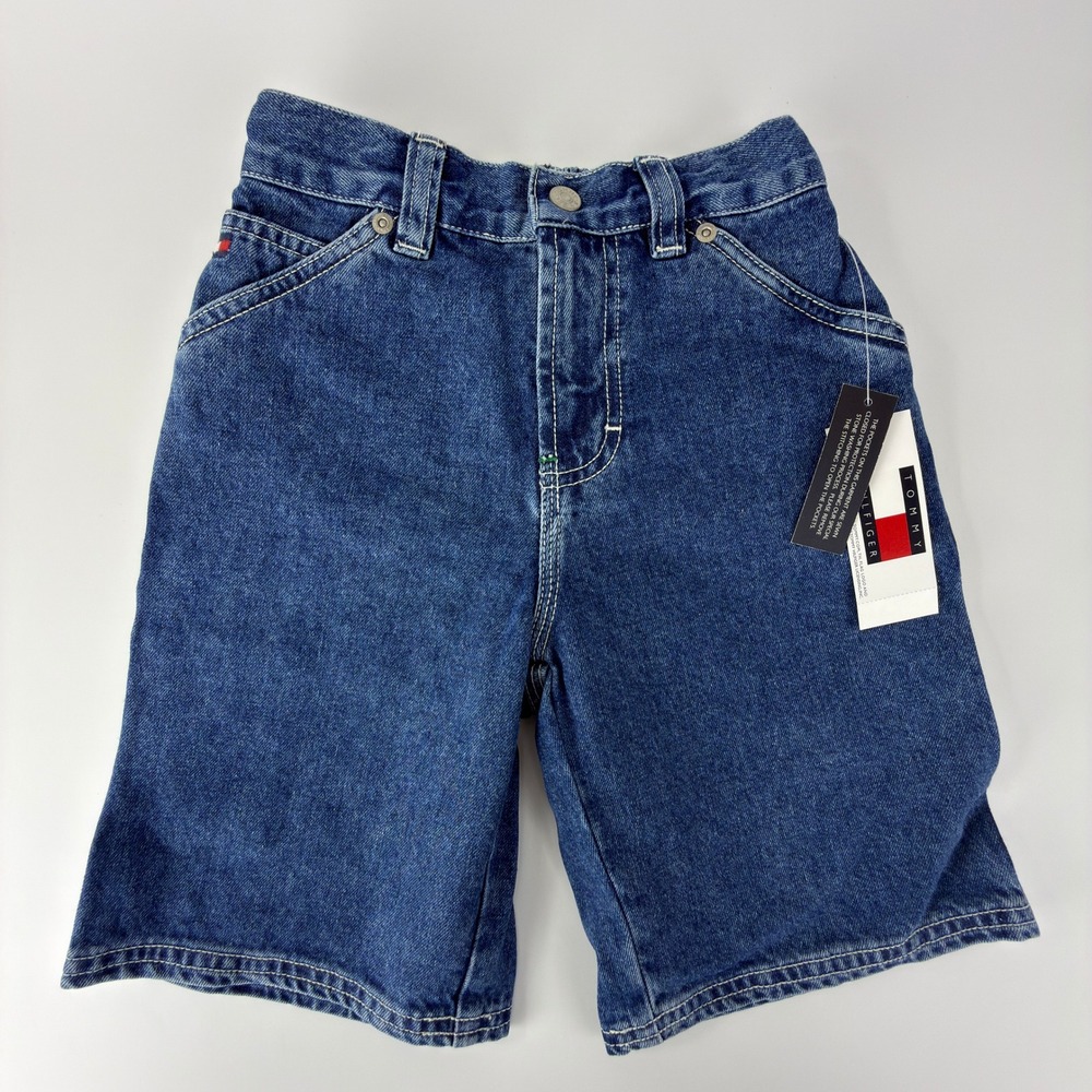 Tommy Hilfiger Kids Denim Carpenter Shorts Blue Size 7 D65712016 462 NWT